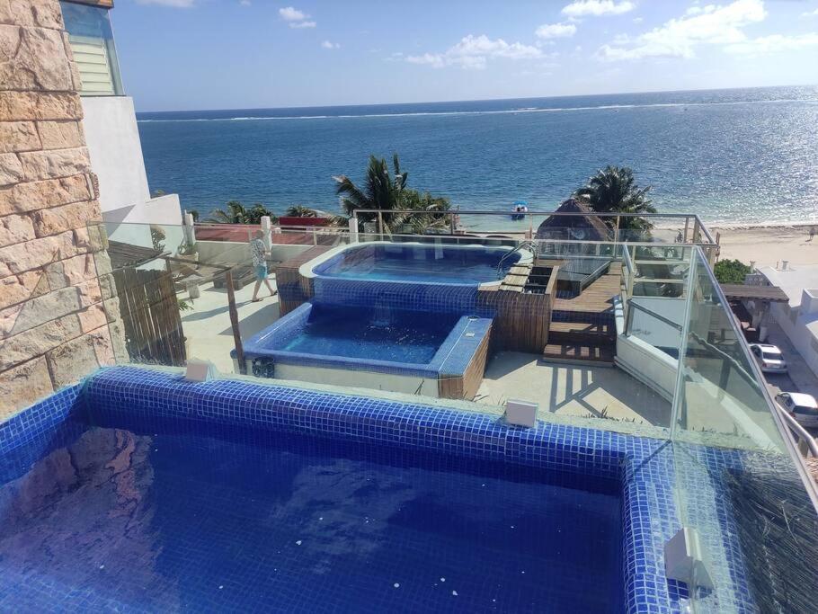 Bonita Habitacion Con Pequena Piscina A Aire Libre Puerto Morelos Luaran gambar